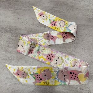 Playful Cartoon Print Kids Hair Scarf silk